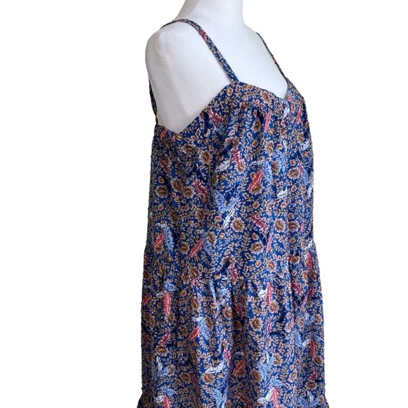 Knox Rose Pleated Midi Sundress in Blue and Orange - Picture 6 of 16